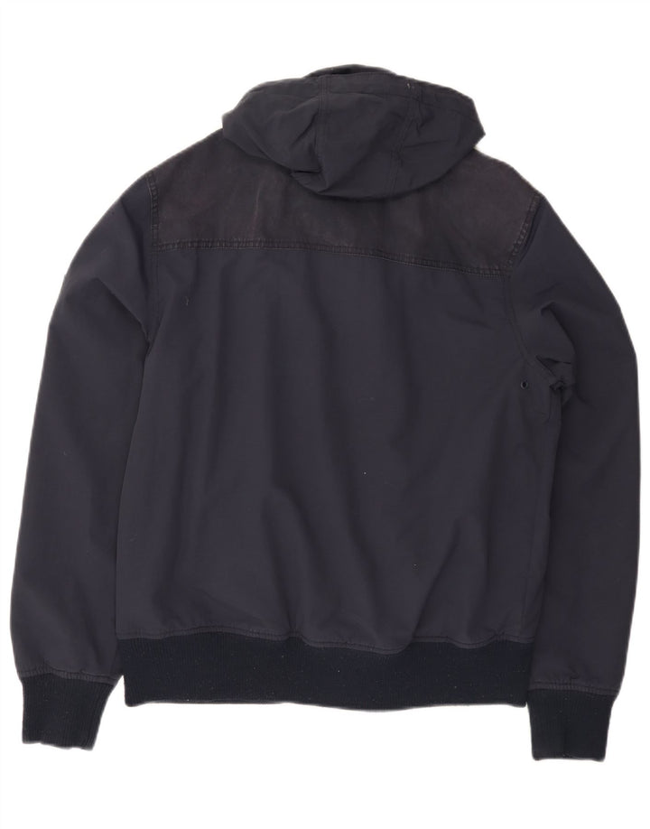 Fat Face Veste bomber à capuche pour homme UK 36 Petit Bleu Marine Polyester