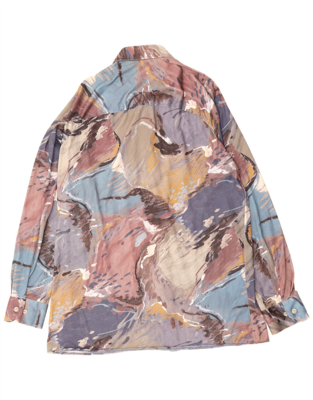 VINTAGE Chemise à Motifs Abstraits Homme Moyen Multicolore
