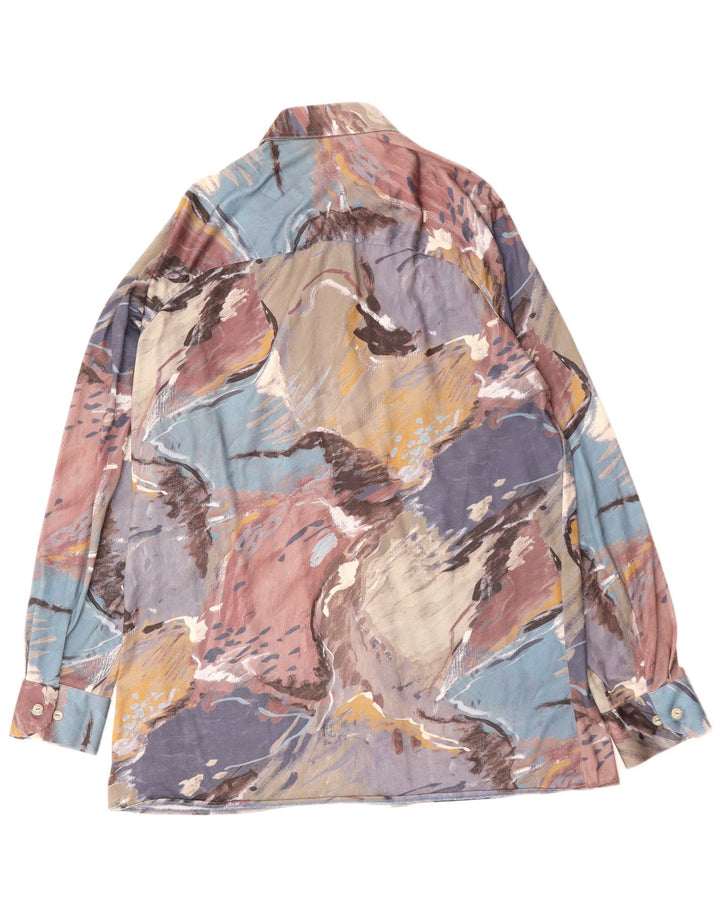 VINTAGE Chemise à Motifs Abstraits Homme Moyen Multicolore