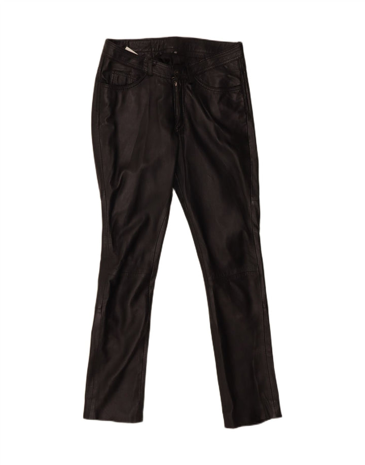 Pantalon en cuir Gipsy pour femme UK 14 Medium W30 L31 Cuir noir