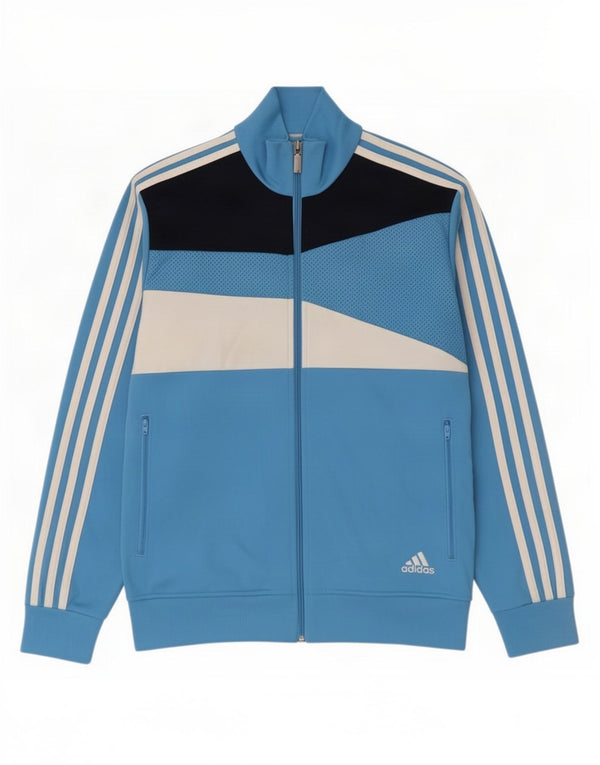 Adidas Veste de Survêtement Garçon 13-14 Ans Bleu Colorblock Polyester