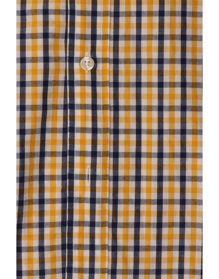 Chaps Chemise Homme XL Jaune Vichy Coton
