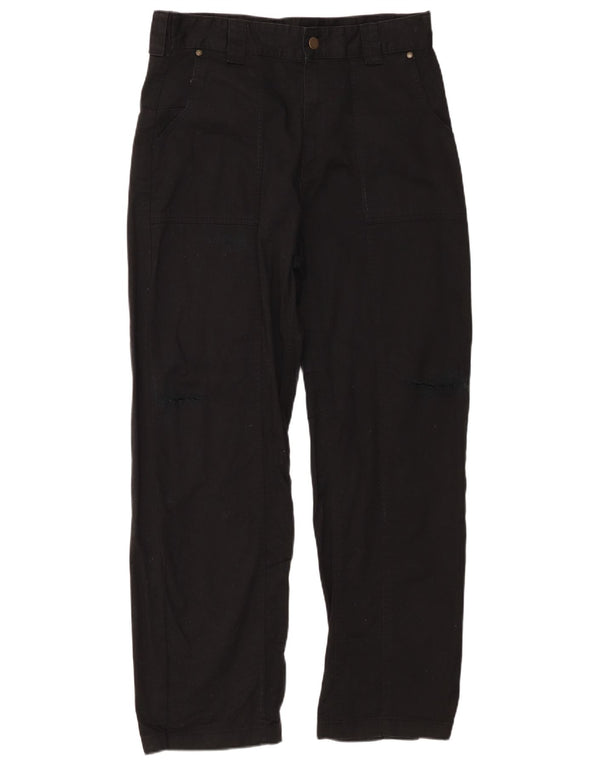 Zara Pantalon décontracté droit en détresse pour homme EU 42 Large W32 L29 Noir