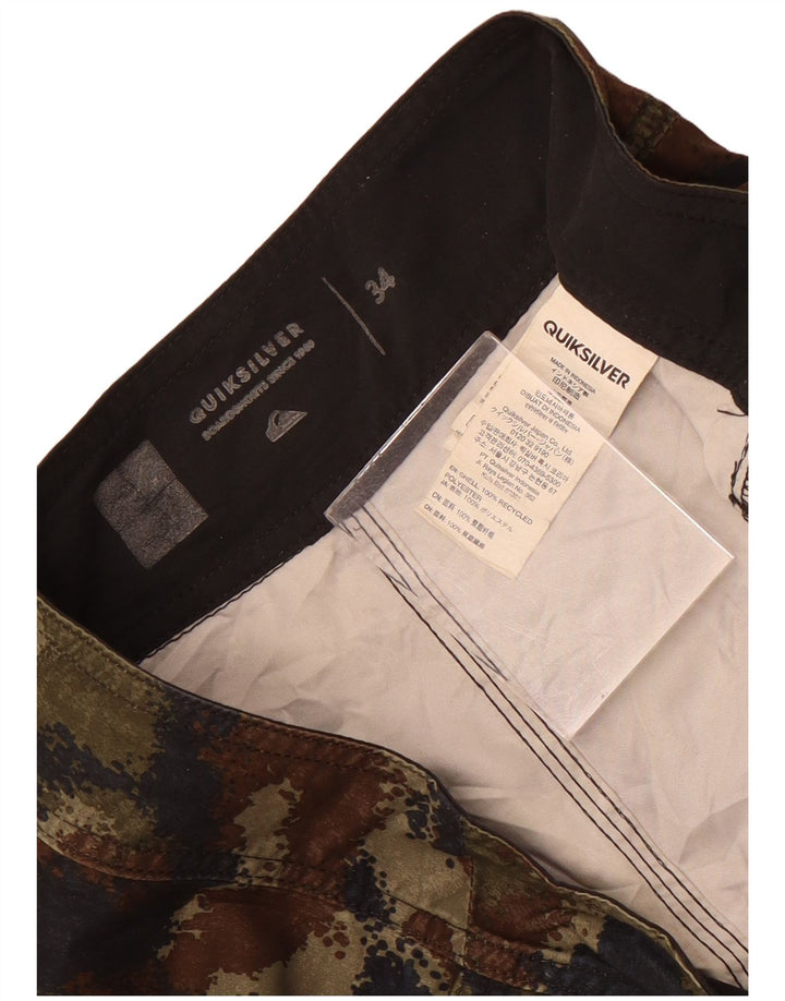 Quiksilver Short de Bain Homme Large Kaki Camouflage Polyester