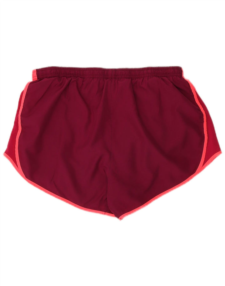 Nike Short de sport pour femme UK 12 Polyester color block rouge moyen