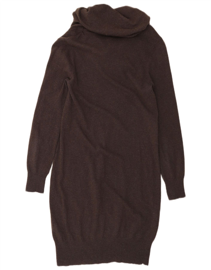 Jigsaw Robe Pull Femme UK 12 Laine Marron Moyen