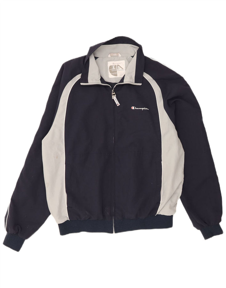 Champion Veste de survêtement pour homme en polyester color block Bleu marine Taille L