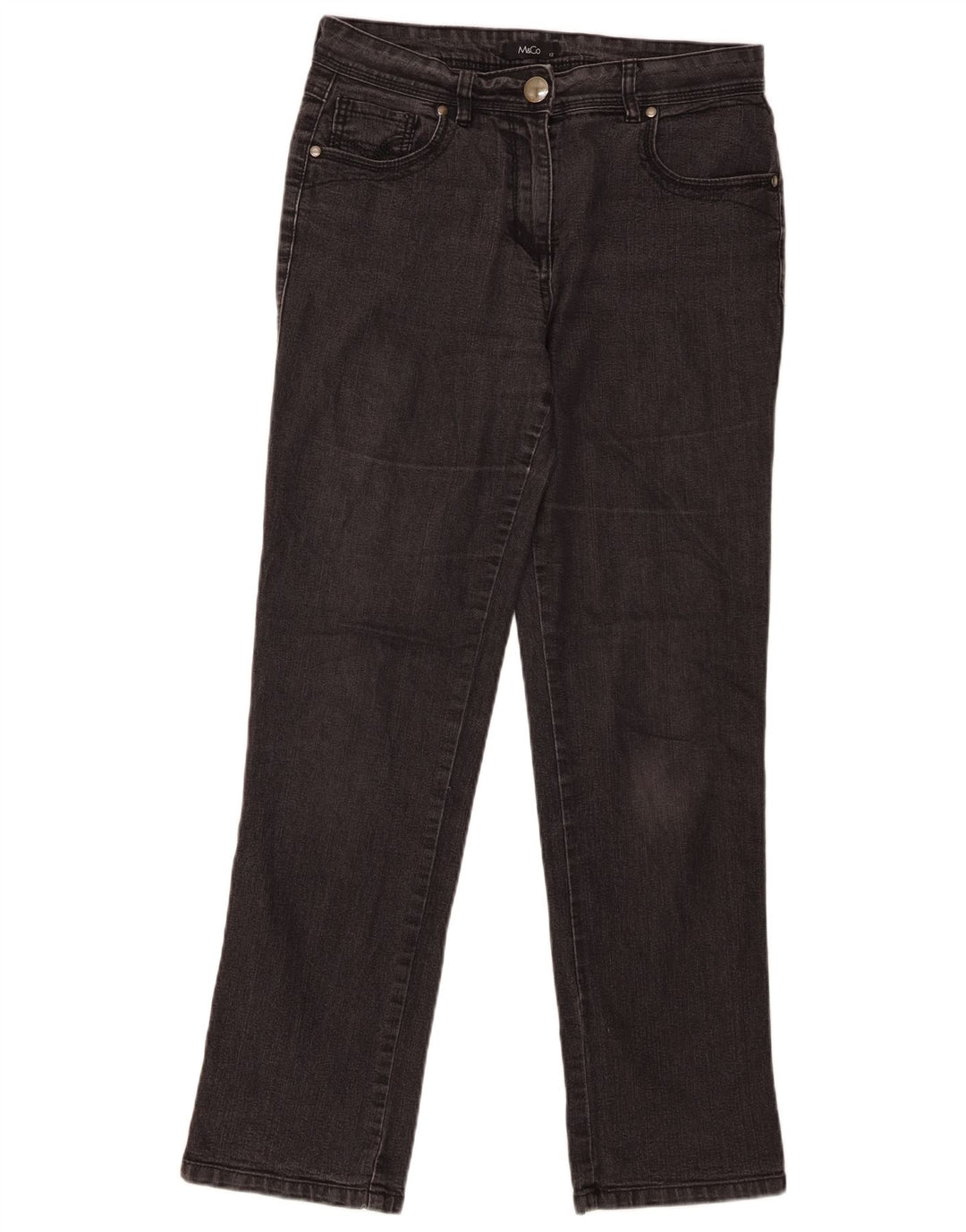 M&Co Jean droit pour femme UK 12 Medium W30 L30 Gris