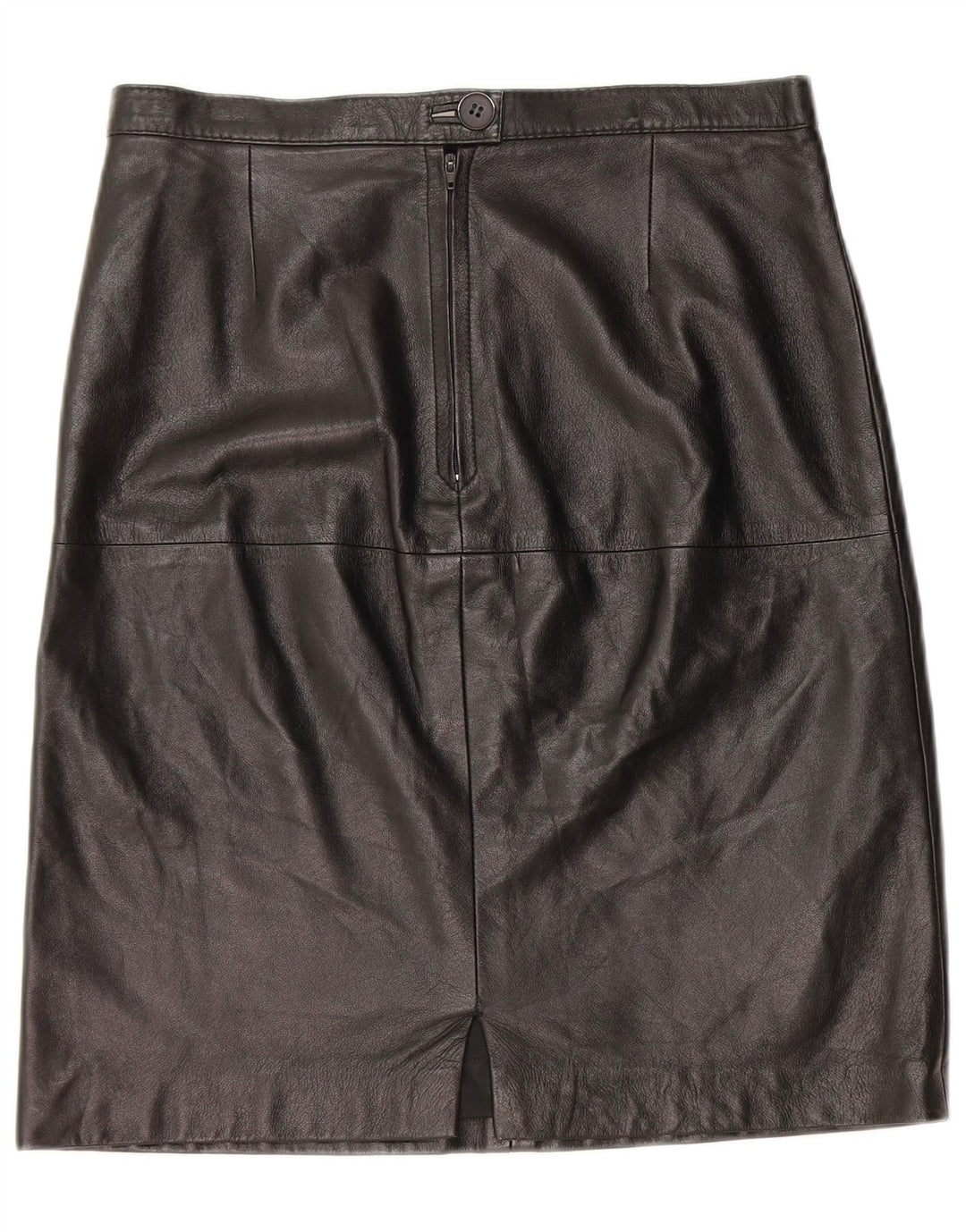 jupe en cuir femme vintage W30 Cuir noir moyen