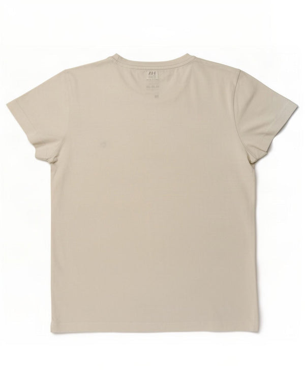 Tommy Hilfiger T-Shirt Femme UK 14 Coton Blanc Moyen