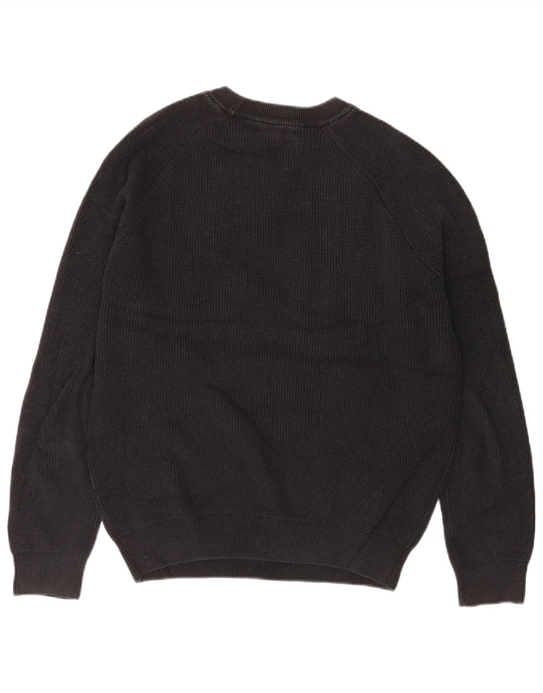 Zara Pull à col rond pour homme en coton noir moyen