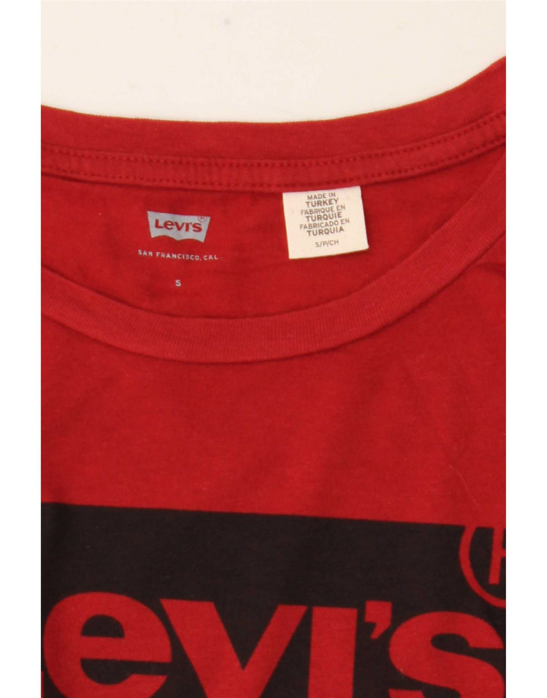 Levi's T-Shirt Graphique Femme UK 10 Small Rouge