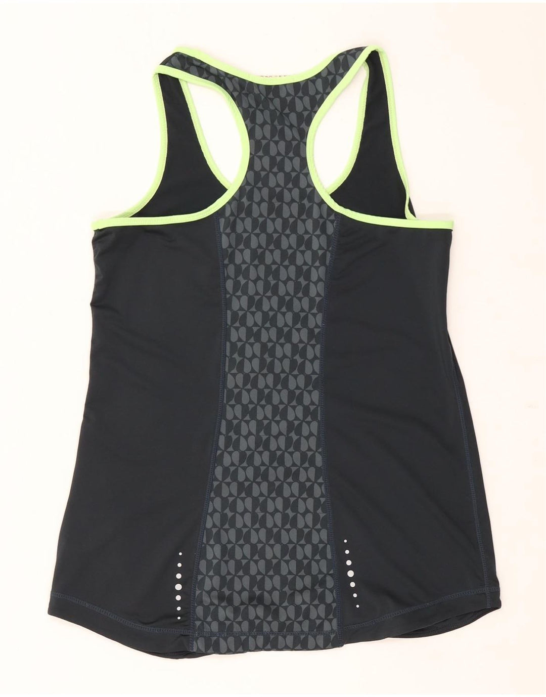 Elle Sport Débardeur Graphique Femme UK 12 Gris Moyen Géométrique Polyester