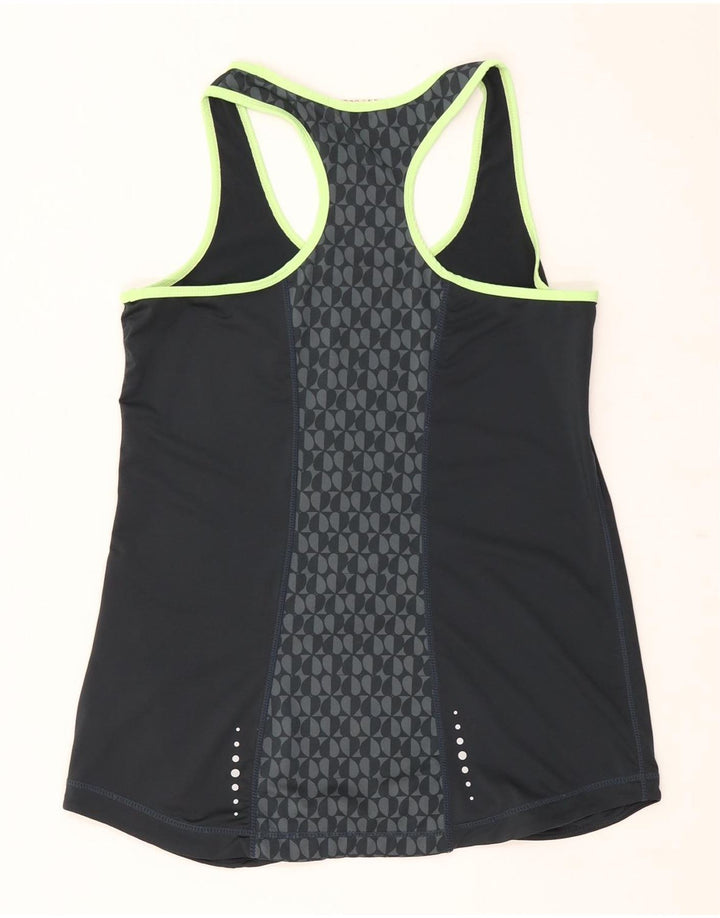 Elle Sport Débardeur Graphique Femme UK 12 Gris Moyen Géométrique Polyester