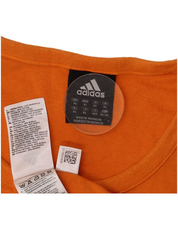 Adidas Débardeur Graphique Homme XL Orange Coton