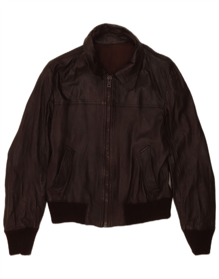 veste en cuir Bomber femme vintage IT 48 XL Cuir Marron