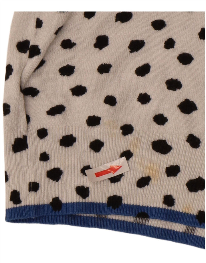Marks & Spencer Pull Cardigan pour Femme UK 10 Petite Viscose à Pois Blanc