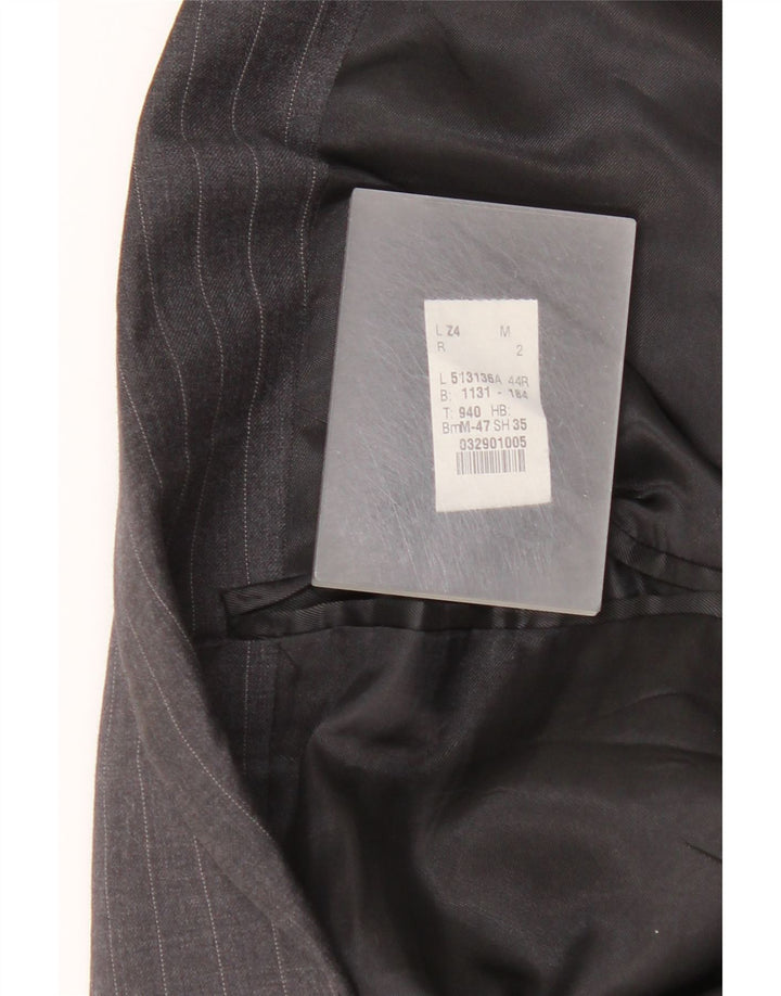 Ralph Lauren Veste blazer à 2 boutons pour homme UK 44 XL en laine à fines rayures grises