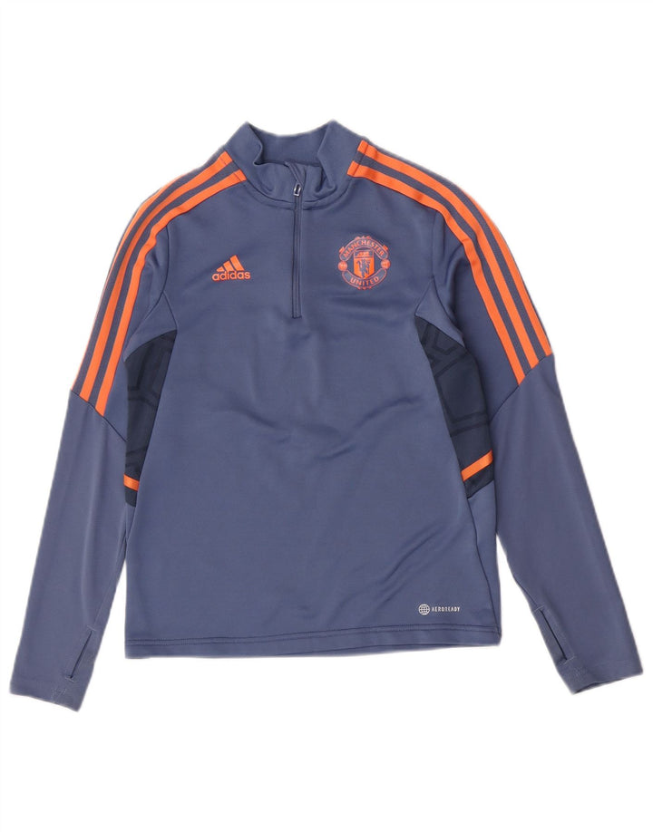 Adidas Garçon Manchester United Pull Survêtement Top 11-12 ans Bleu