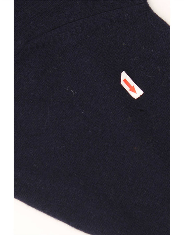 Musto Pull col zippé pour homme en laine d'agneau bleu marine Taille L