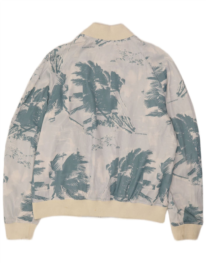 G-Star Veste Bomber Graphique Homme UK 44 2XL Bleu Floral Polyester