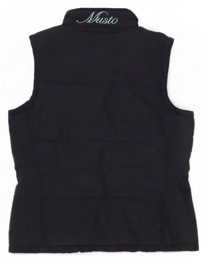 Musto Gilet rembourré pour femme UK 14 Large Bleu marine Polyester