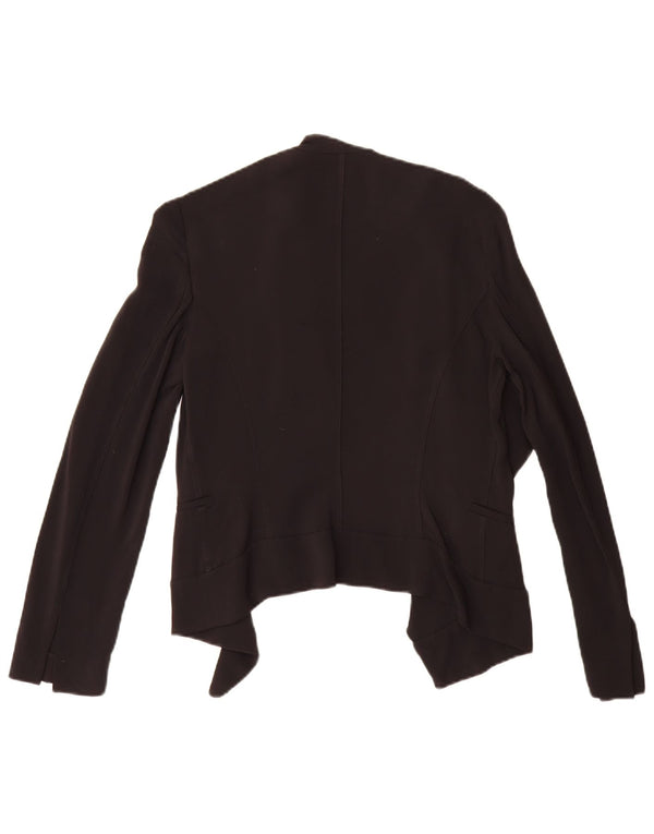 Zara Veste Blazer Ouverte Femme UK 10 Petit Noir