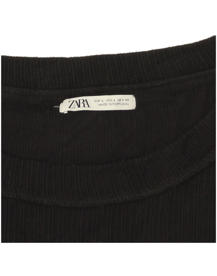 Zara T-shirt graphique pour hommes, grand, noir