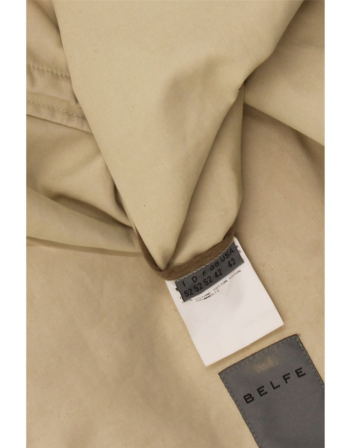 Belfe Manteau Homme UK 42 XL Coton Beige