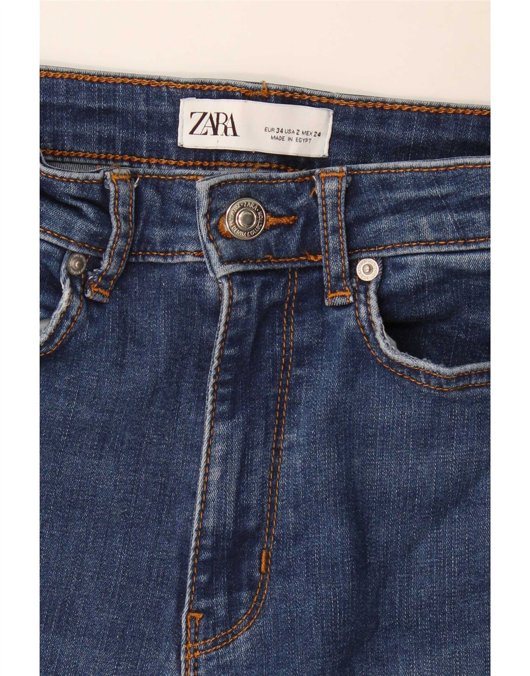 Zara Jean évasé pour femme EU 34 2XS W24 L32 Bleu