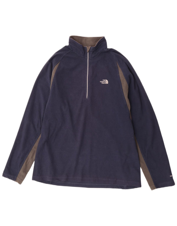 The North Face Pull polaire à col zippé pour homme XL Bleu marine Colourblock