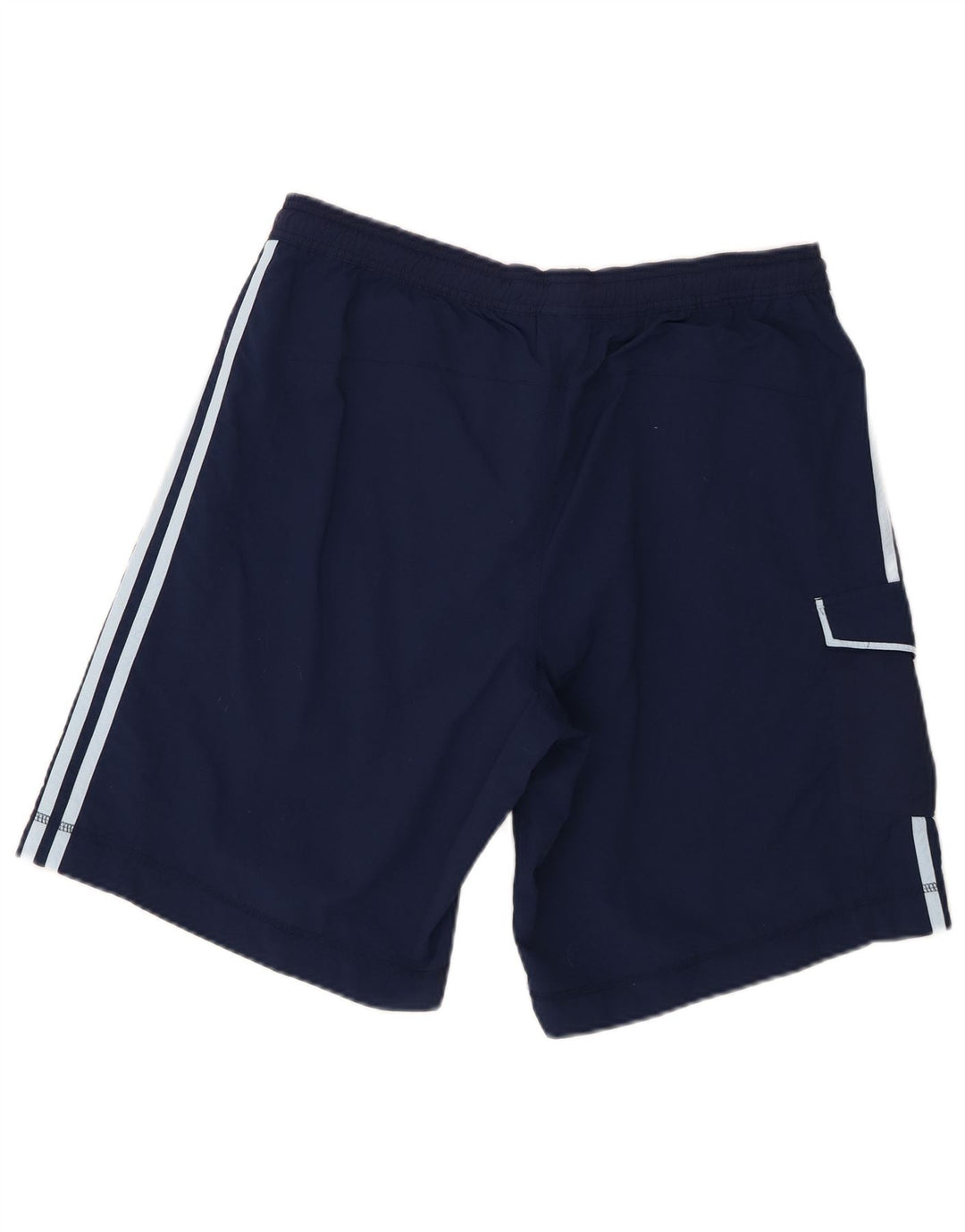 Adidas Short de sport cargo pour homme en nylon bleu marine Taille L