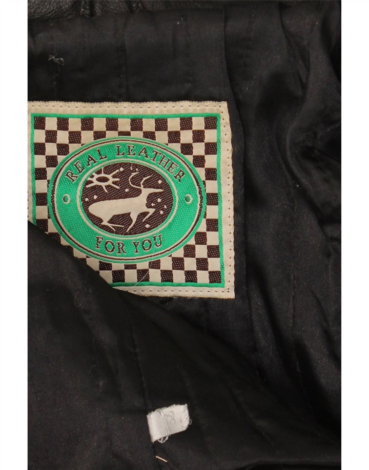 Veste en cuir homme vintage IT 56 3XL Cuir noir