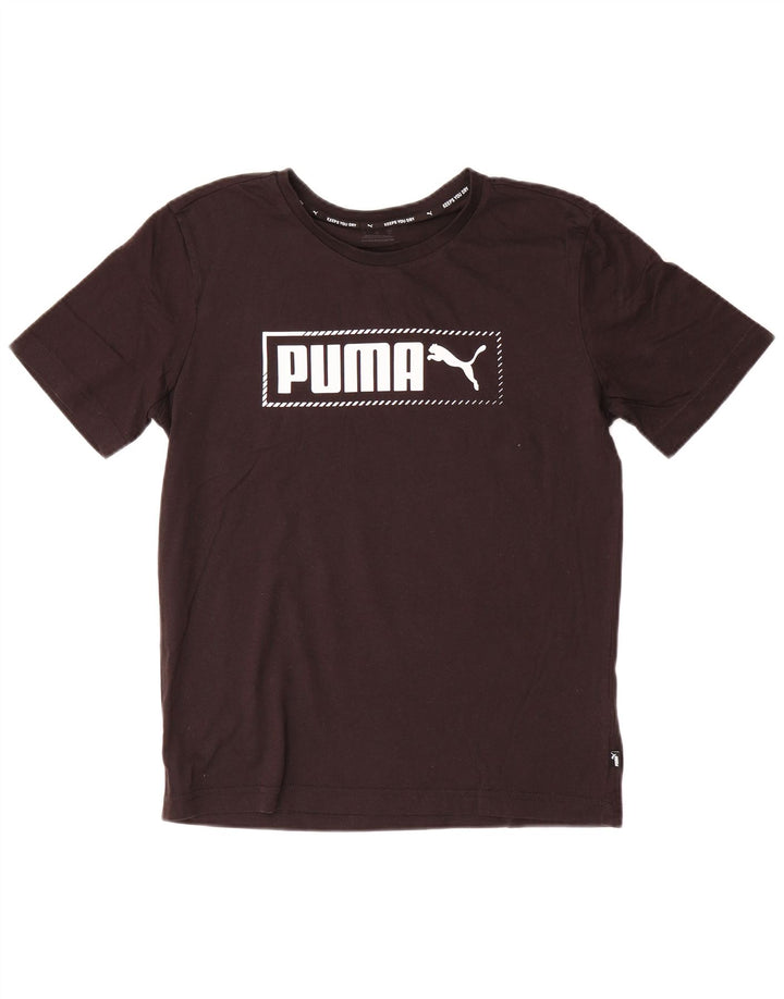 Puma T-shirt graphique pour homme, petit, noir, coton