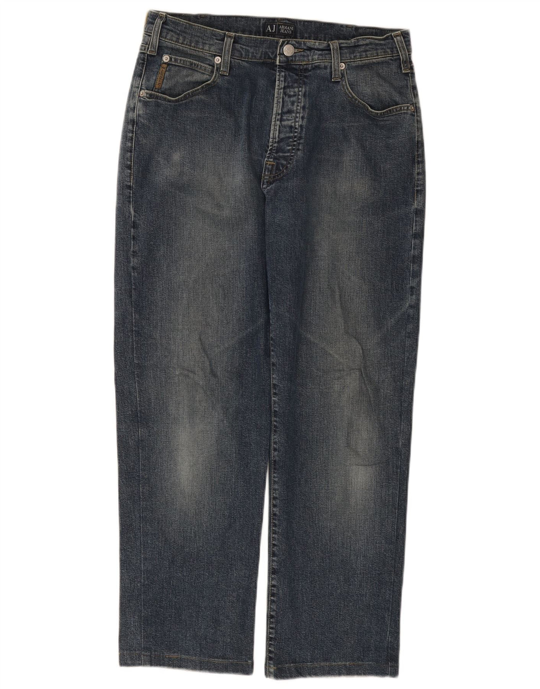 Armani Jean droit W32 L27 bleu marine en coton pour homme