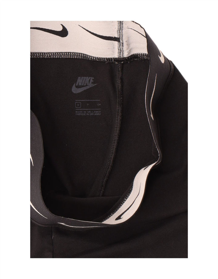 NIKE Womens Graphic Leggings UK 8 Small  Black Vintage Nike and Second-Hand Nike from Messina Hembry 