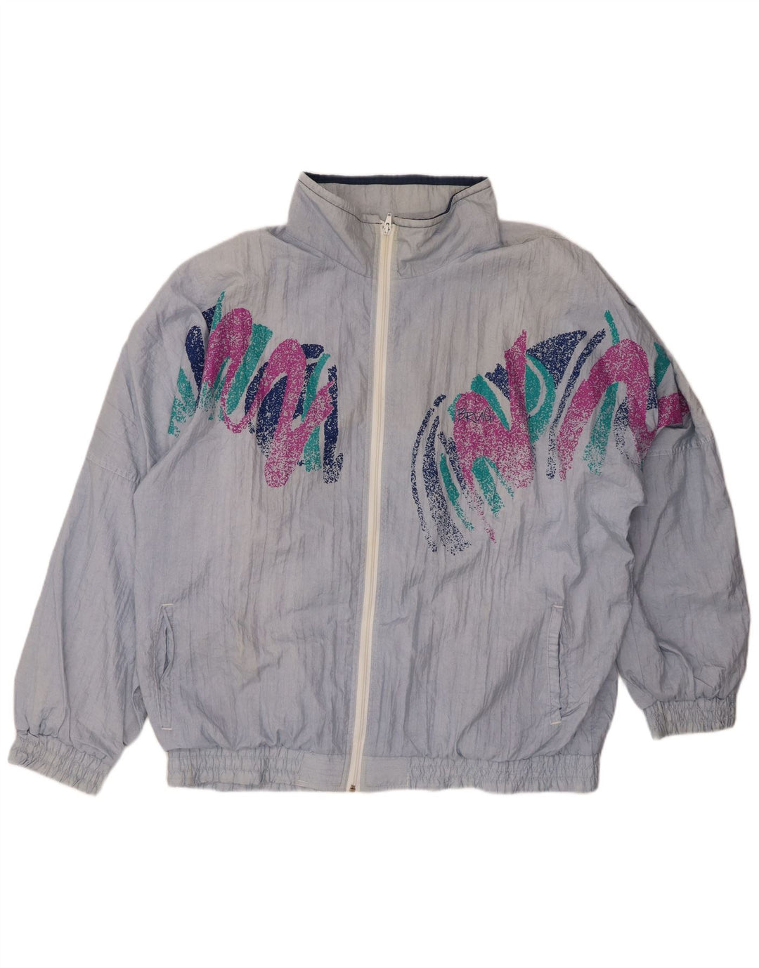 BRUGI Veste de survêtement graphique coupe ample pour homme XL Bleu Polyester