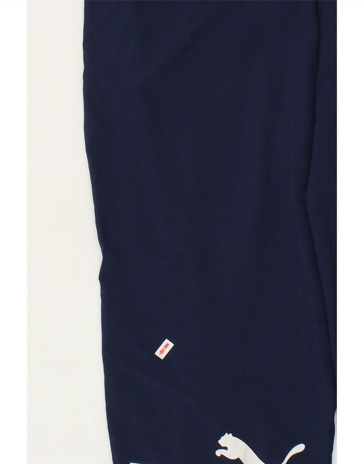 PUMA Mens Graphic Tracksuit Trousers Joggers Medium Navy Blue Polyester Vintage Puma and Second-Hand Puma from Messina Hembry 