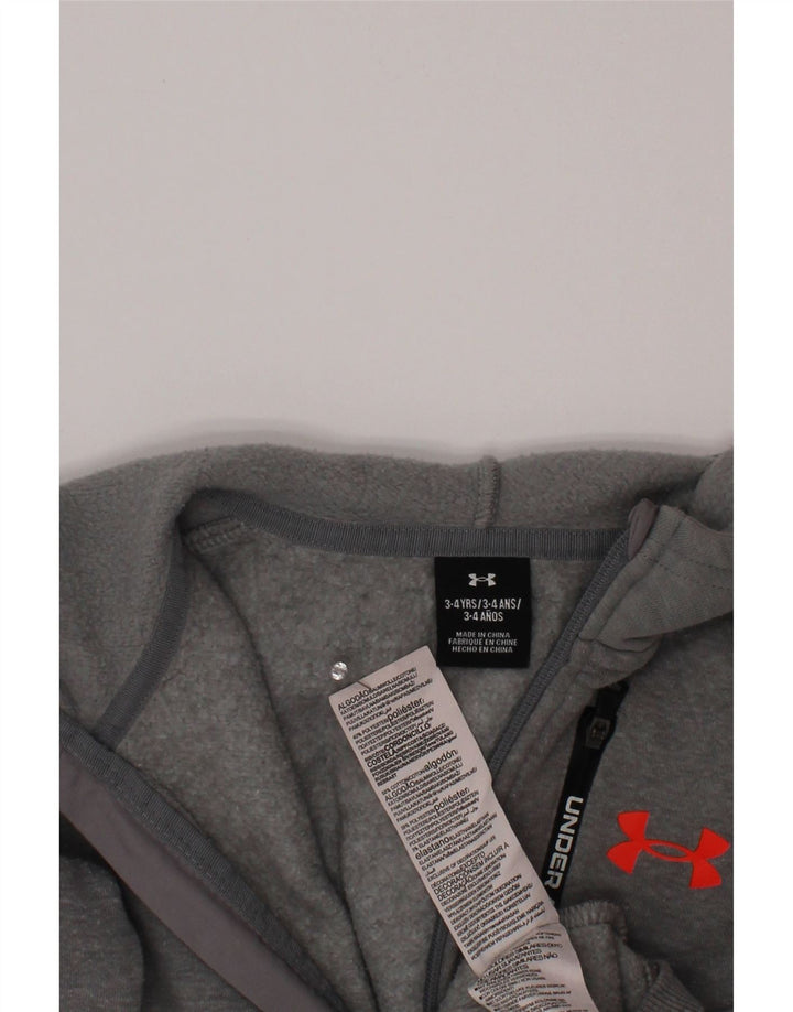 UNDER ARMOUR Pull à capuche zippé pour garçon 3-4 ans Gris
