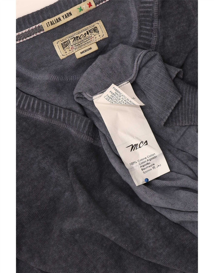 Marlboro Classics Pull col V Homme Bleu Marine Moyen Coton