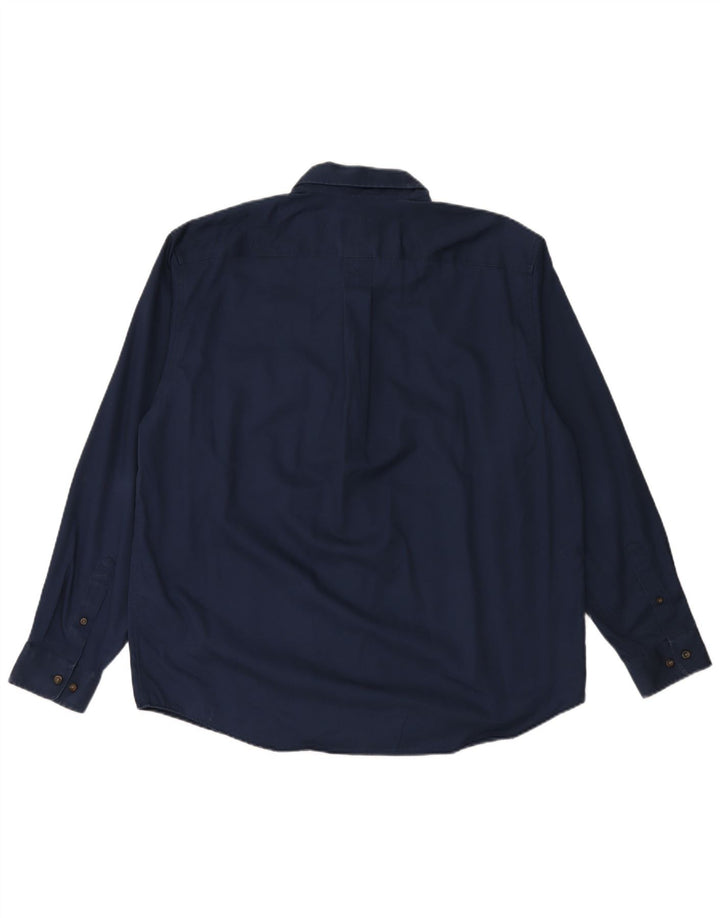 EDDIE BAUER Chemise infroissable pour homme en coton bleu marine Taille L