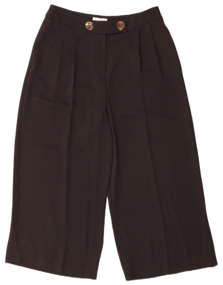 Topshop Pantalon Capri Pegged Femme UK 12 Moyen W30 L21 Noir Polyester