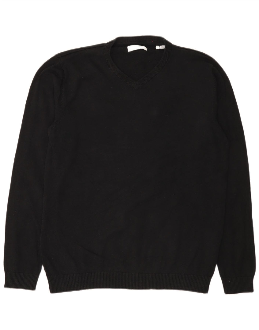 Jack & Jones Pull col V pour homme en coton noir Taille L