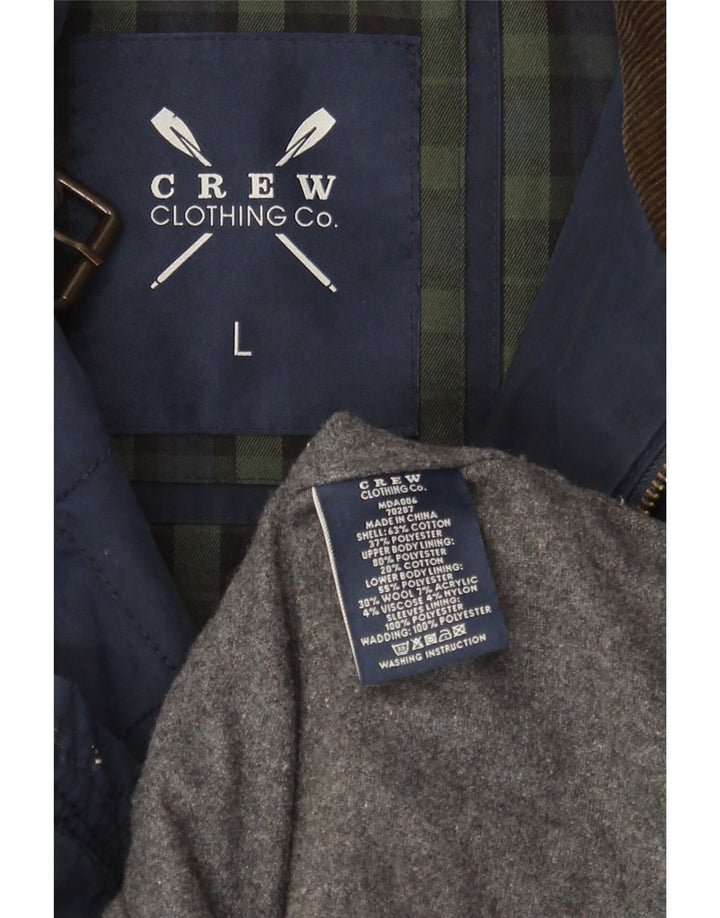 Crew Clothing Veste matelassée pour homme UK 40 Large Bleu marine en coton
