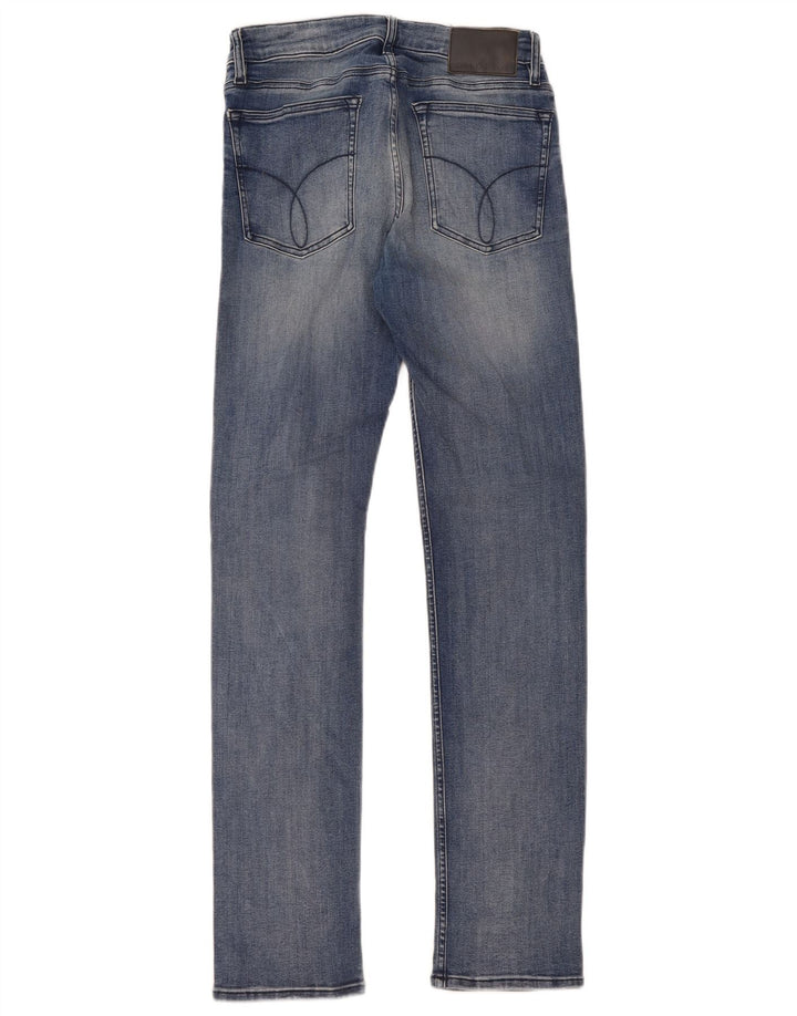 Calvin Klein Jean Slim Femme W29 L32 Bleu Coton
