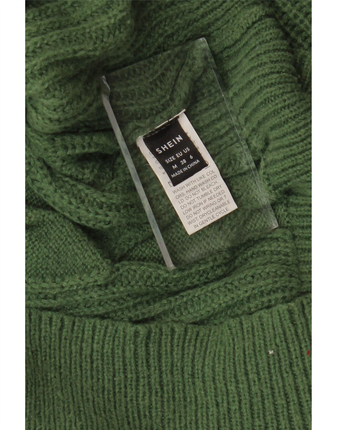 SHEIN Femme Pull surdimensionné à col roulé UK 14 Vert moyen