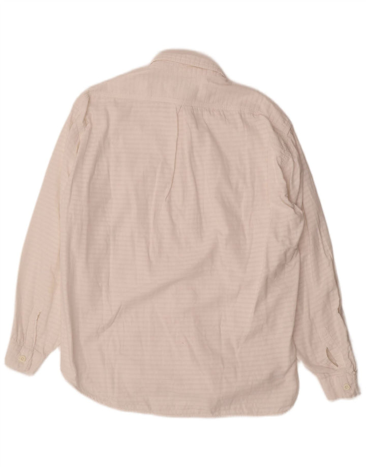 POP 84 Chemise Homme Petite Coton Rayé Blanc