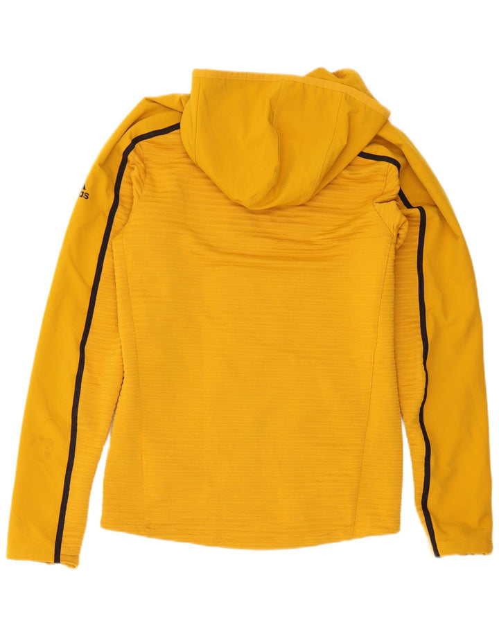 Adidas Pull à capuche zippé pour homme Petit jaune Polyester