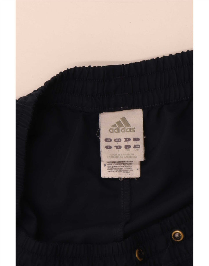 Adidas Pantalon de survêtement graphique pour homme Large Bleu marine Polyester