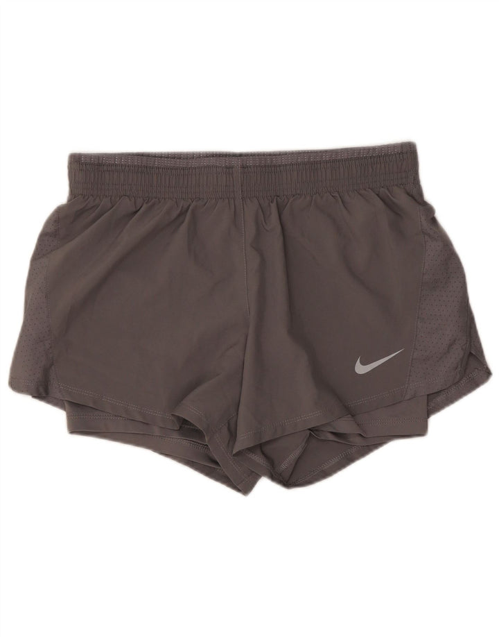 Nike Short de sport Dri Fit pour femme UK 10 Petit Gris